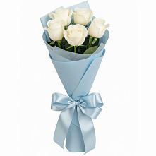 Букет 5 Белых роз Проуд в Меленках