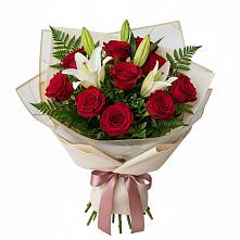 Букет цветов из:  Лилии и Розы в Меленках