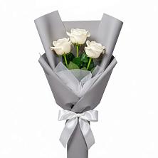 Букет 3 белые розы в Меленках
