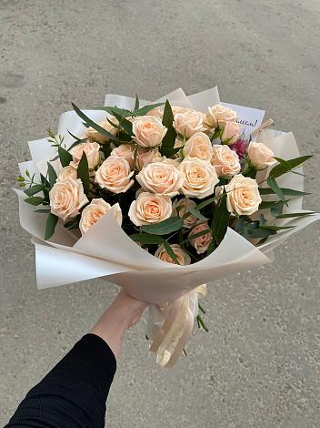 Букет Кремовые розы Латте в Меленках