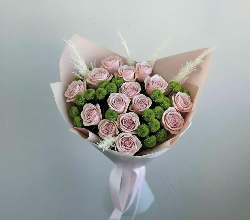 Букет цветов из: Розы и Хризантемы в Меленках