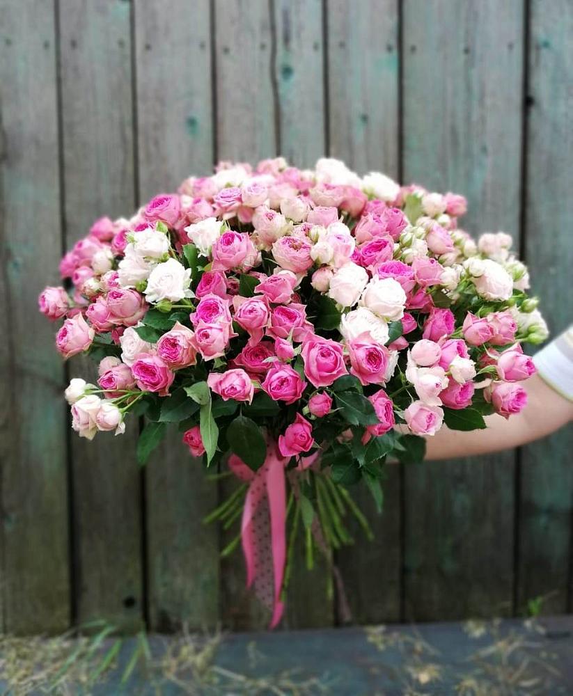 Букет Розовые кустовые розы Натали и Лав Лидия в Меленках