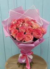 Букет 15 Розовых роз Равель в Меленках