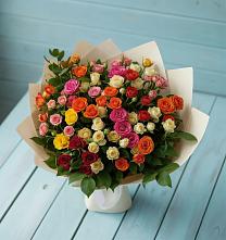 Букет Микс из разноцветных кустовых роз #REPLACE_PRED# Меленках